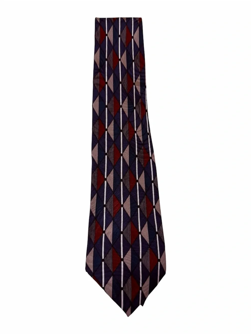 Vintage Karl Lagerfeld 100% Silk Geometric Necktie